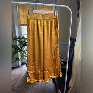 Silence + Noise Gold Wide-Legged Pant